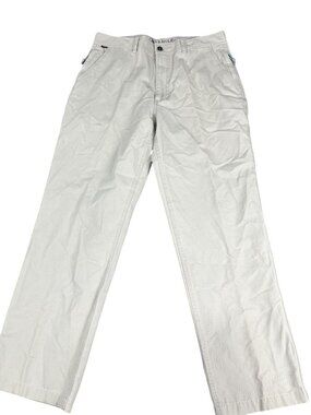Aigle Mens Beige Straight-Leg Casual Pants 34x30